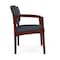Lesro Lenox Wood Wide Guest Chair Wood Frame, Mahogany, RS Night Sky Upholstery LW1201 - alternate 2